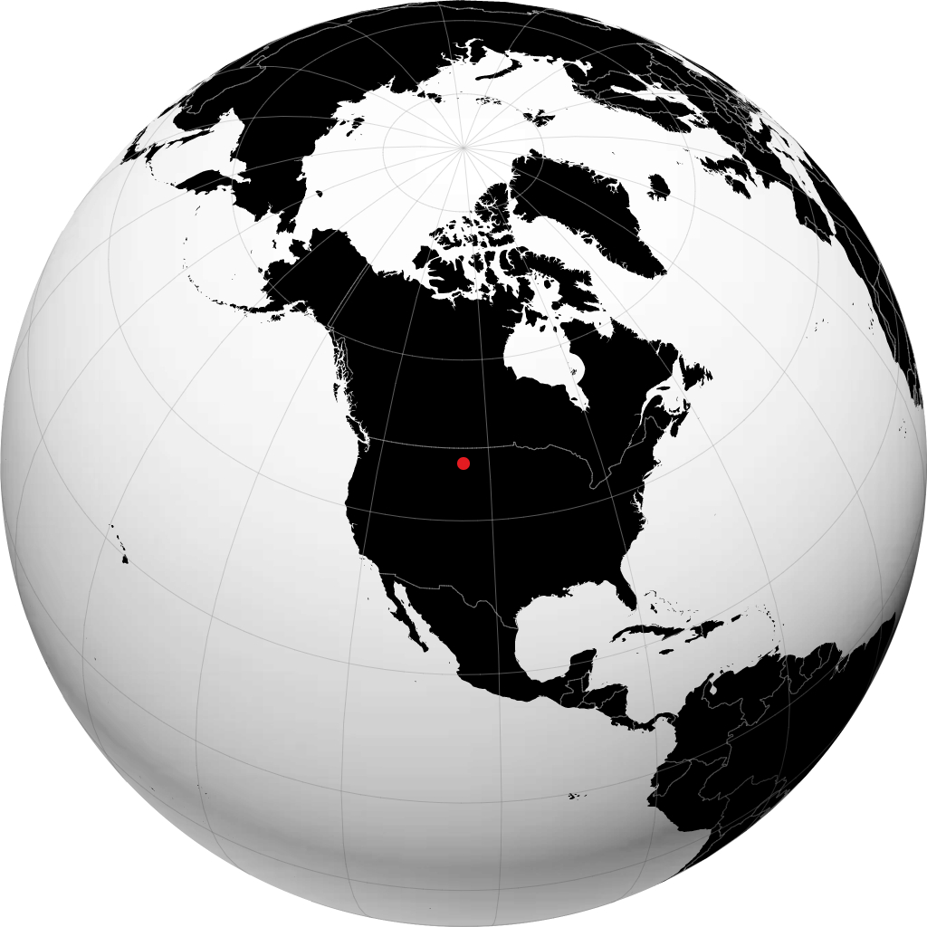 Glendive sur le globe