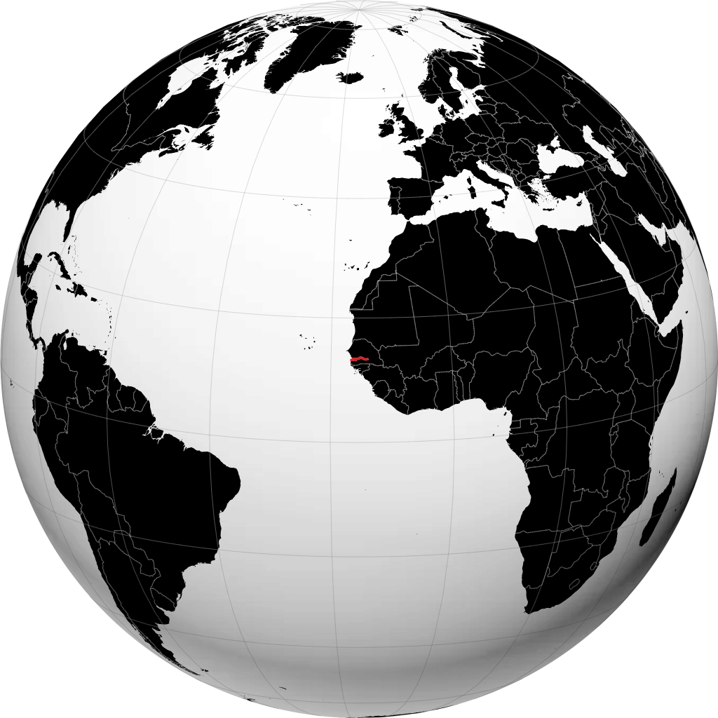 Gambie sur le globe
