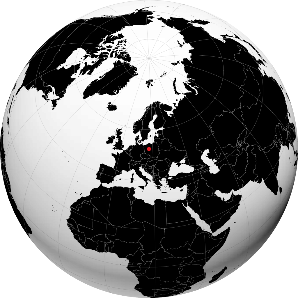 Gniezno sur le globe