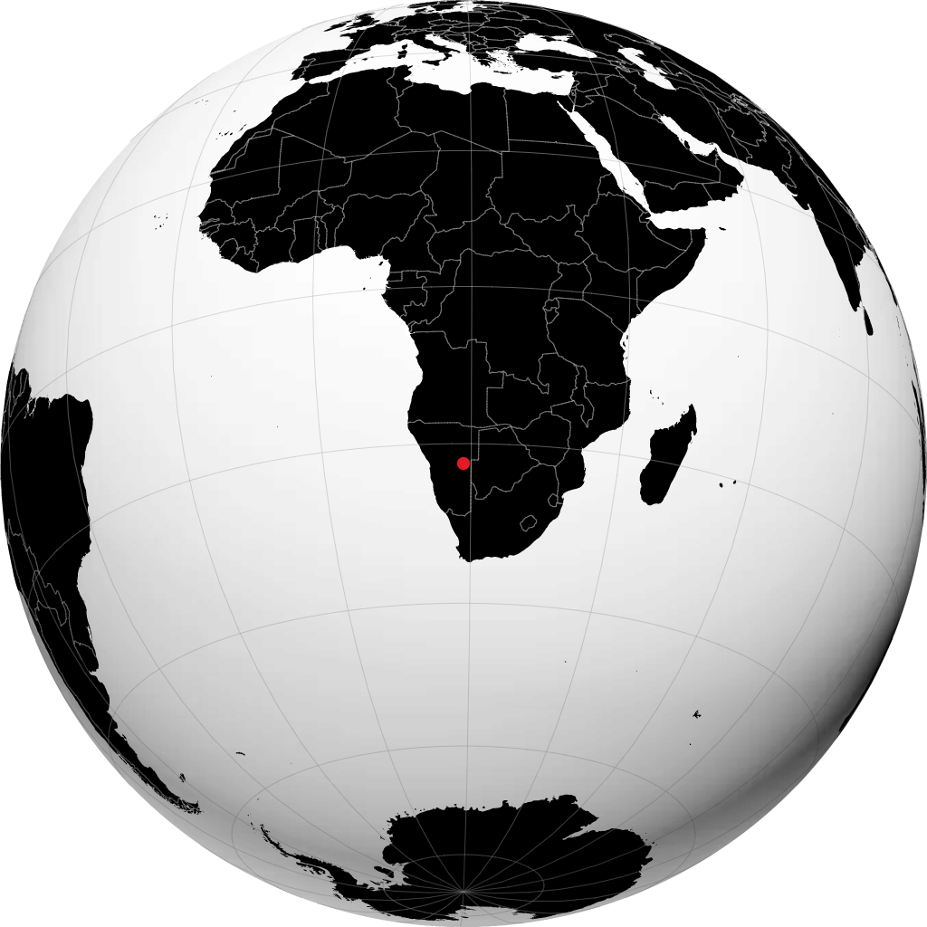 Gobabis sur le globe