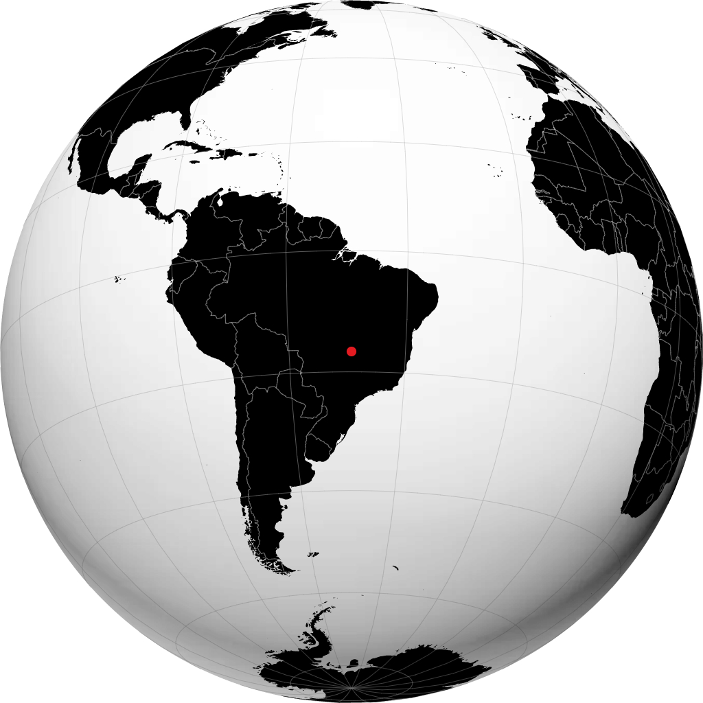 Goiânia sur le globe