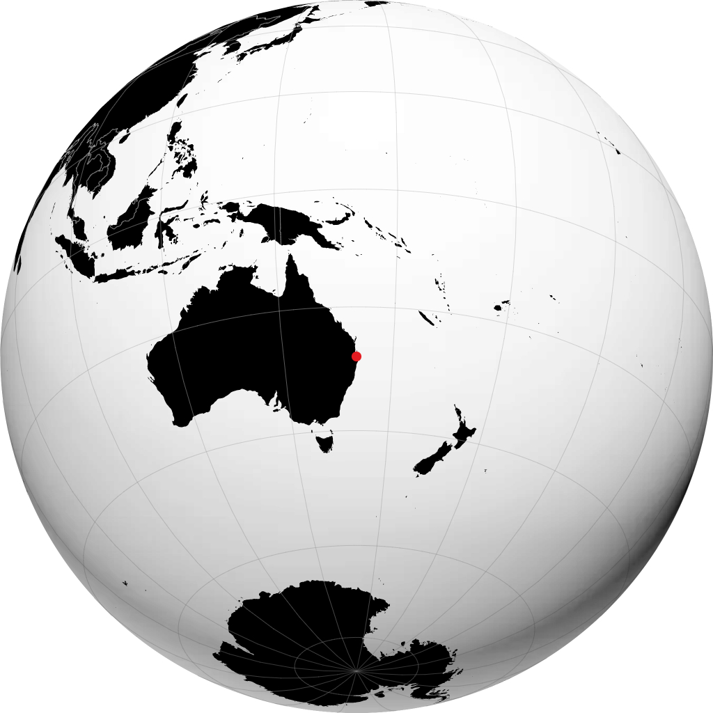 Gold Coast sur le globe