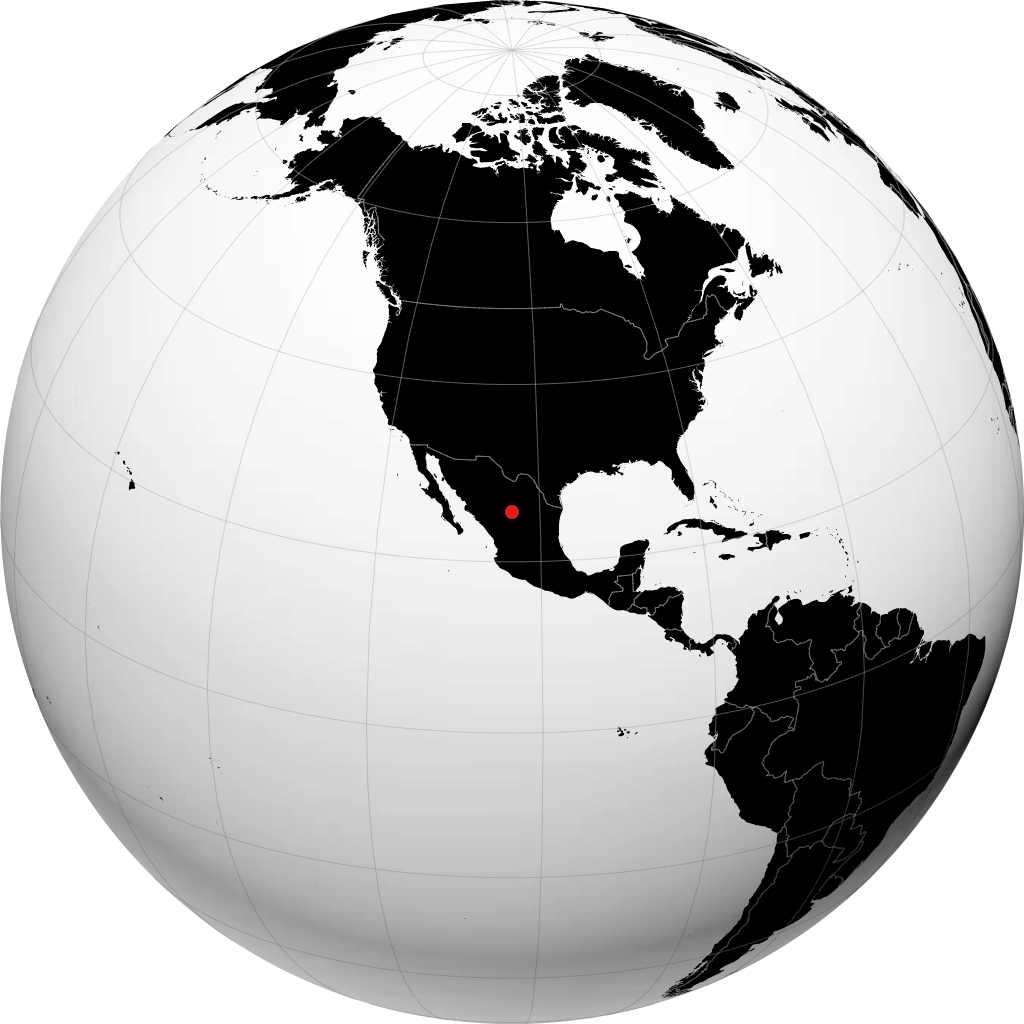 Gómez Palacio sur le globe