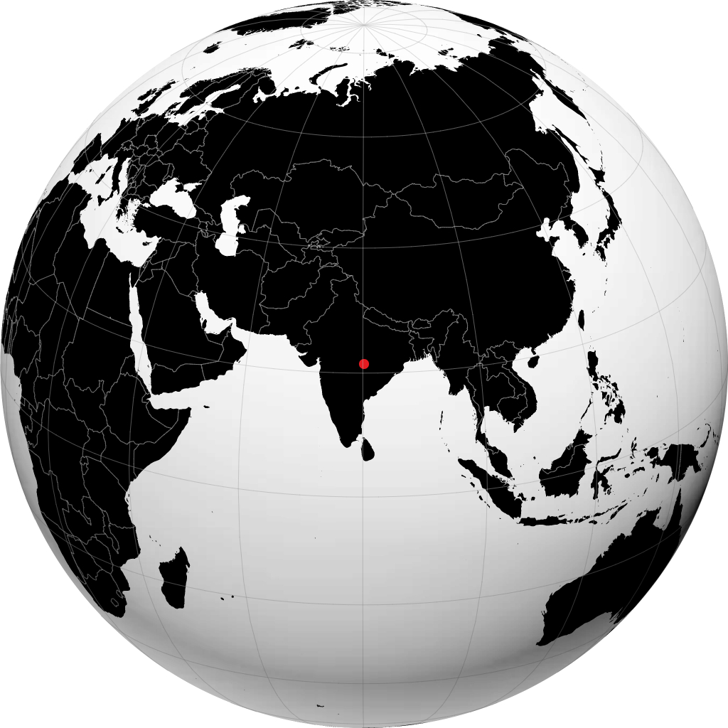 Gondia sur le globe