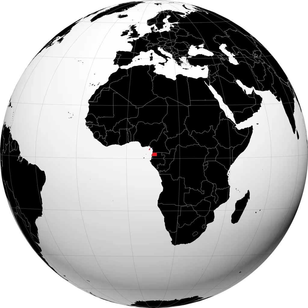 Guinée équatoriale sur le globe