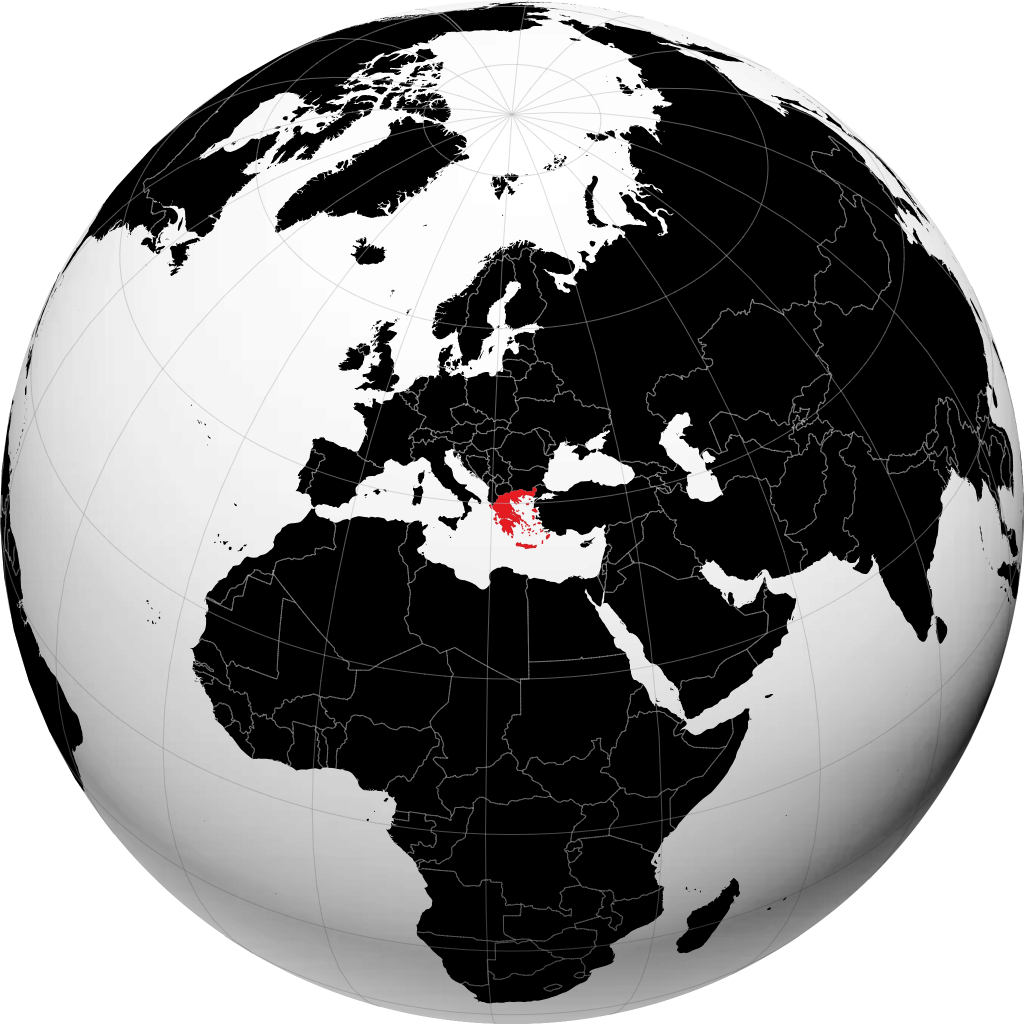 Grèce sur le globe
