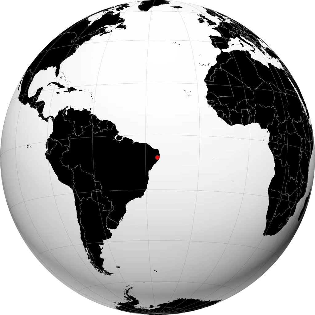 Gravatá sur le globe