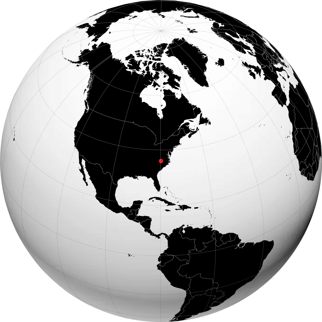 Greensboro sur le globe