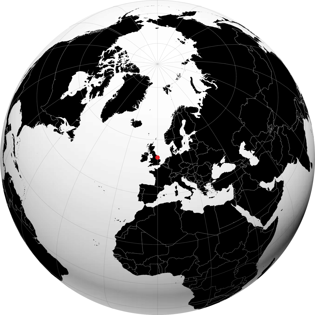Grimsby sur le globe