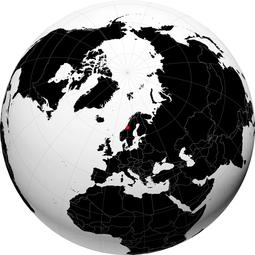 Grong sur le globe