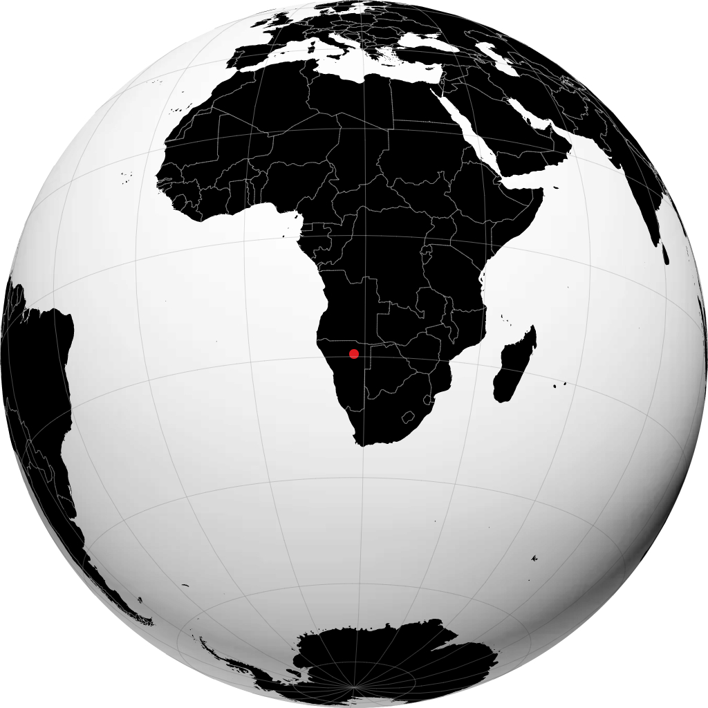 Grootfontein sur le globe