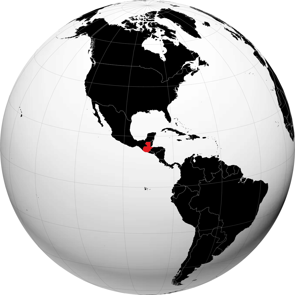Guatemala sur le globe