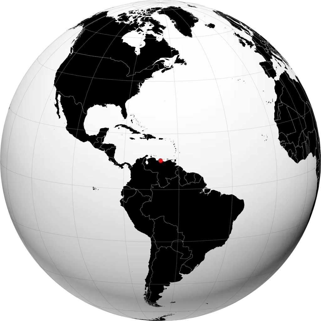 Guarenas sur le globe
