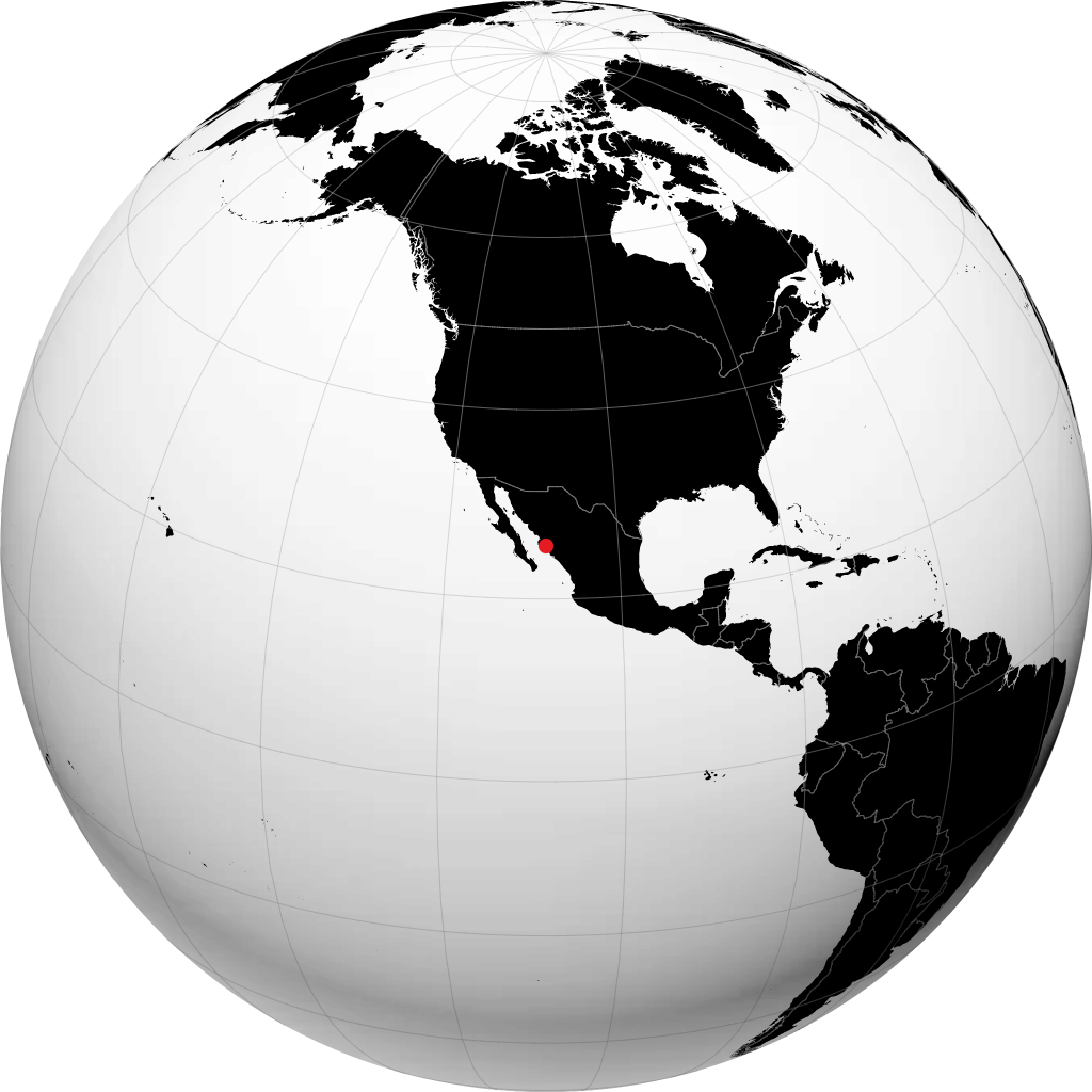 Guasave sur le globe