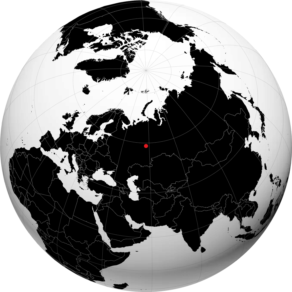 Gubakha sur le globe