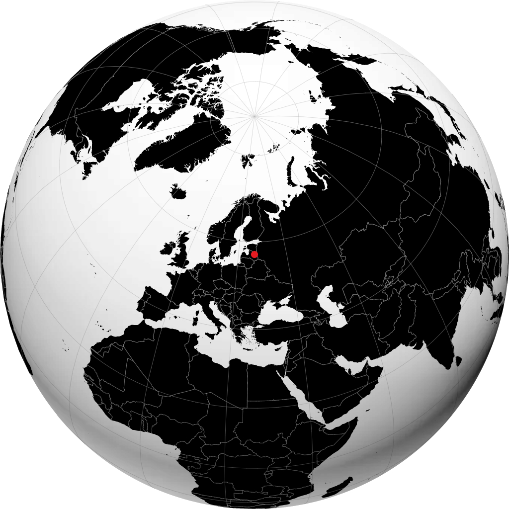 Gulbene sur le globe