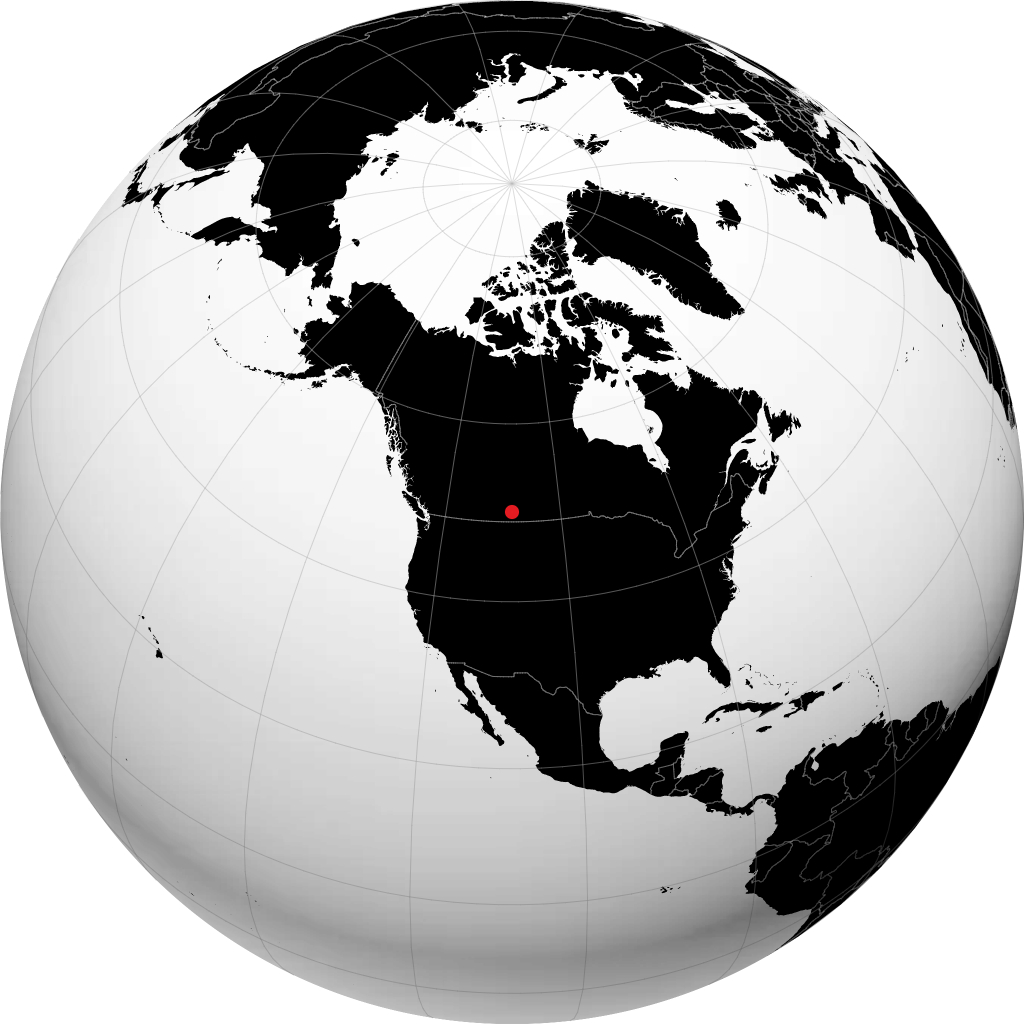 Gull Lake sur le globe