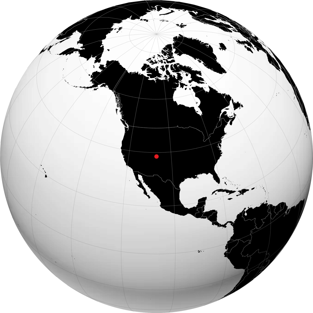 Gunnison sur le globe