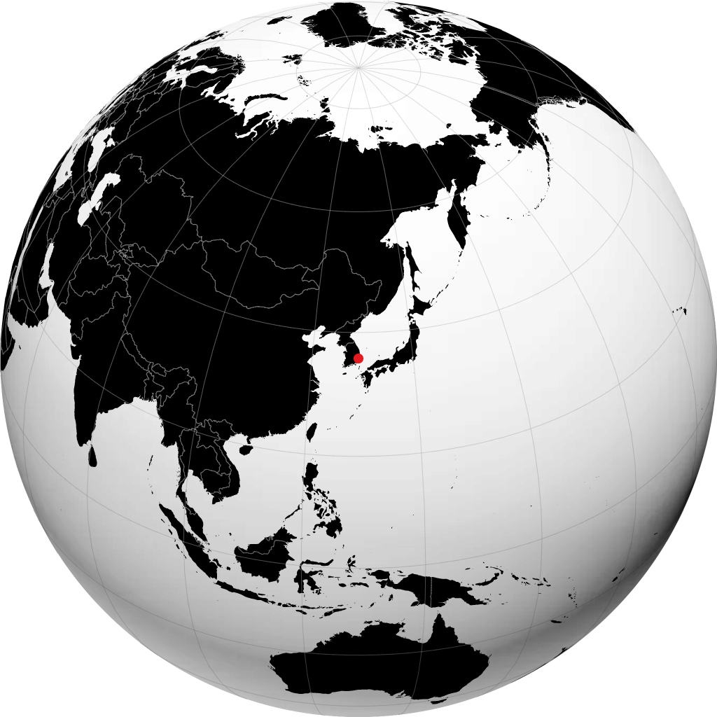 Gyeongju sur le globe