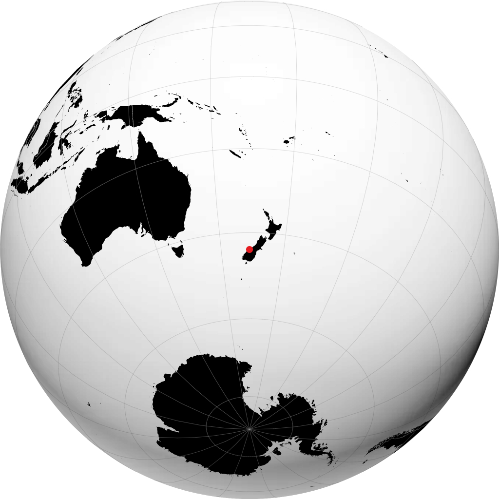 Haast sur le globe