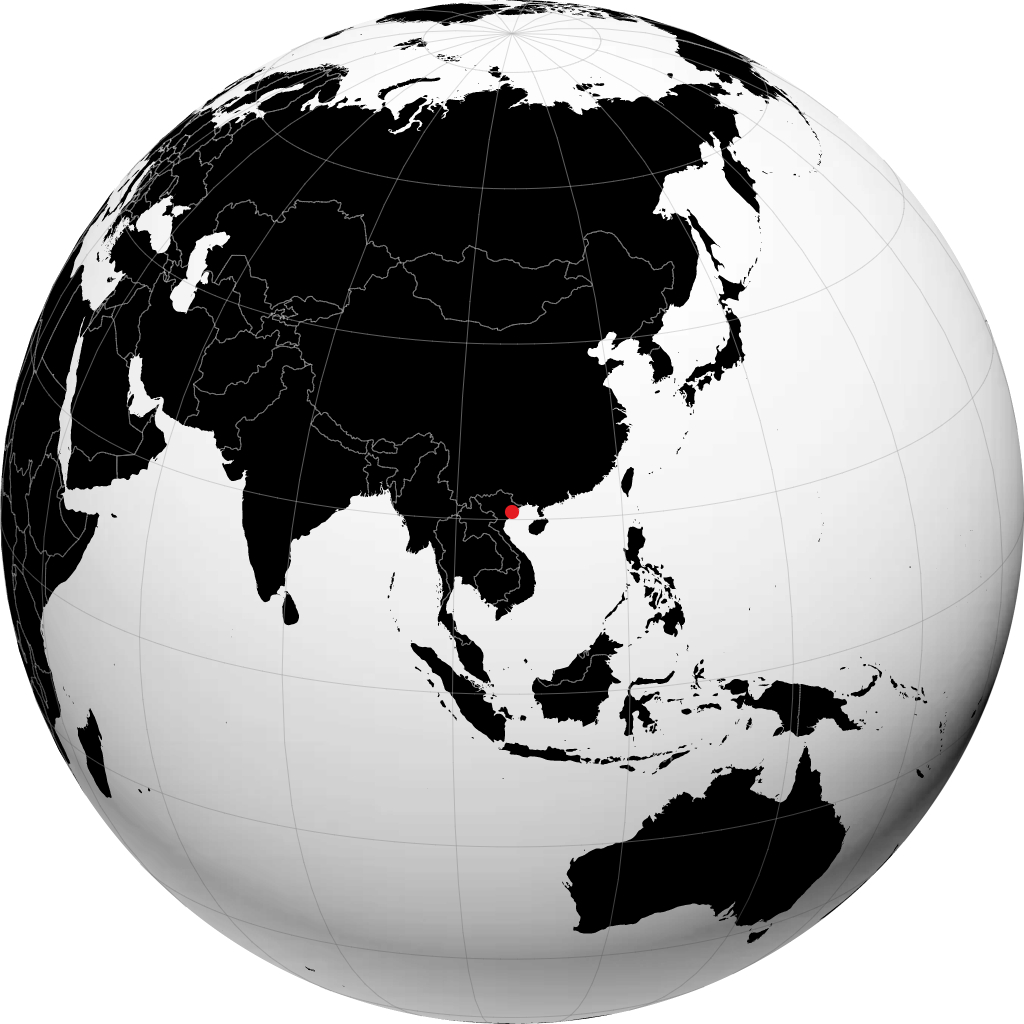 Haiphong sur le globe