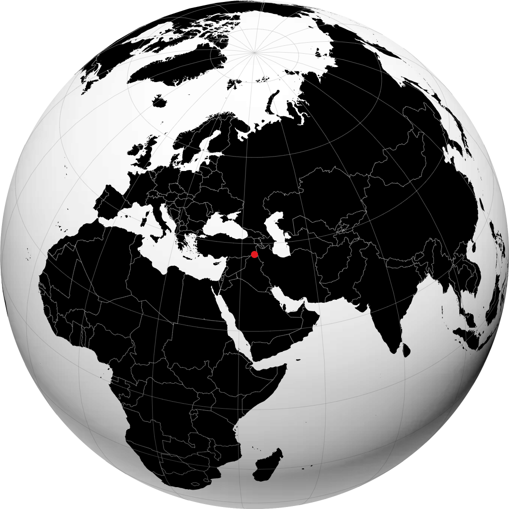 Hakkari sur le globe