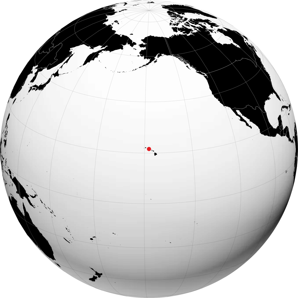 Haleiwa sur le globe