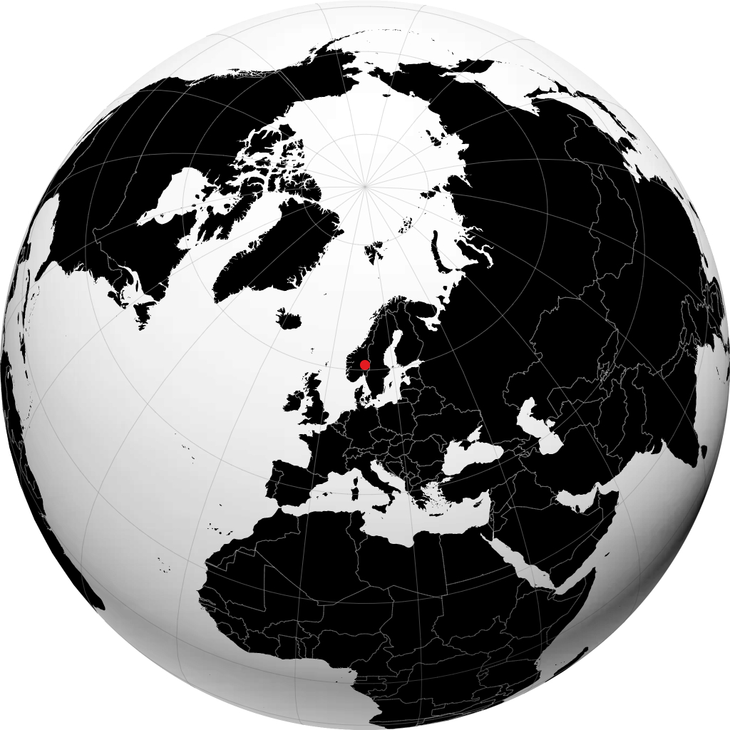 Hamar sur le globe