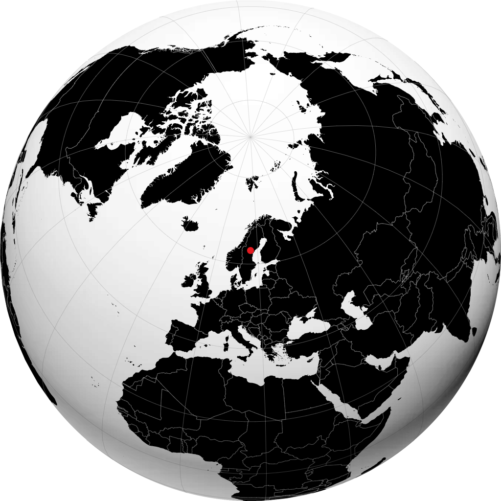 Hammarstrand sur le globe