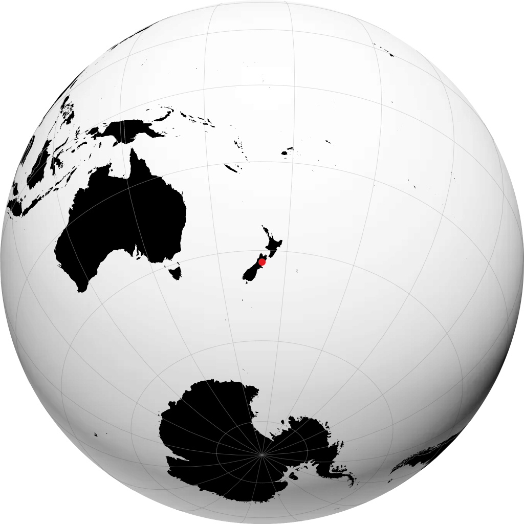 Hanmer Springs sur le globe