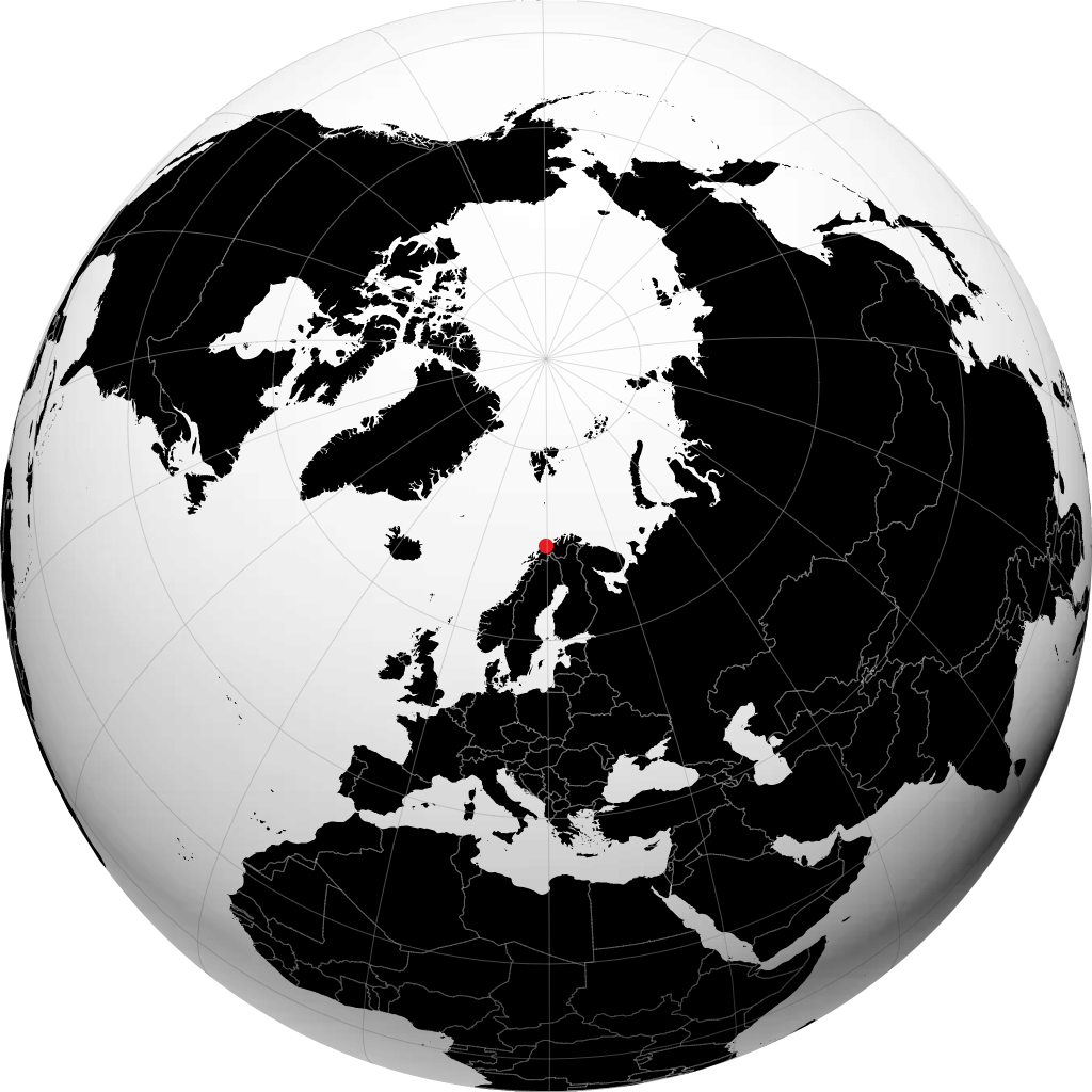 Hansnes sur le globe