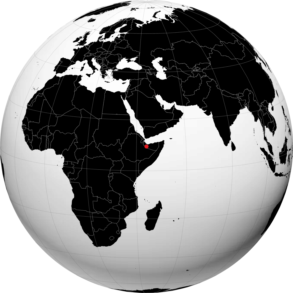 Hargeisa sur le globe