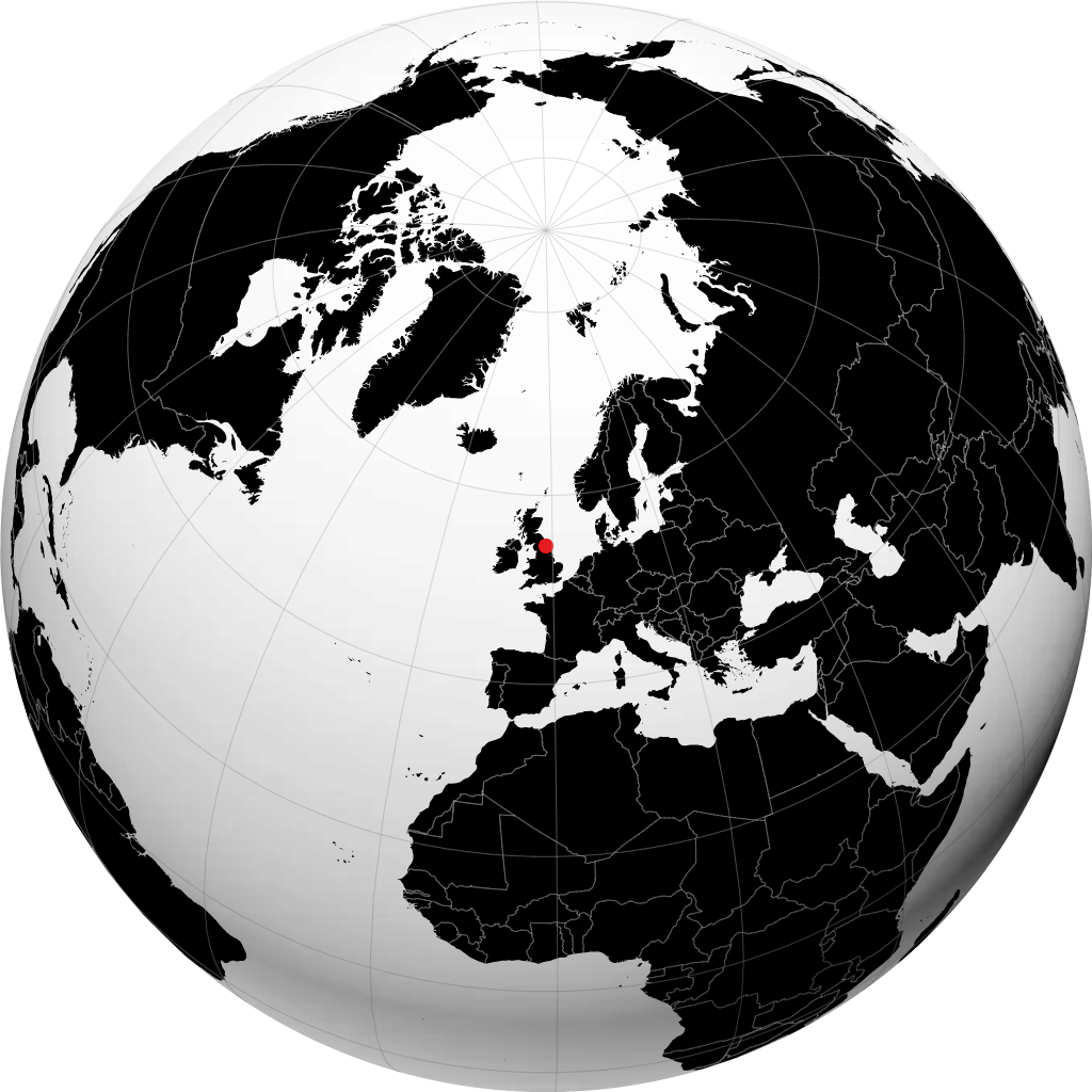 Hartlepool sur le globe