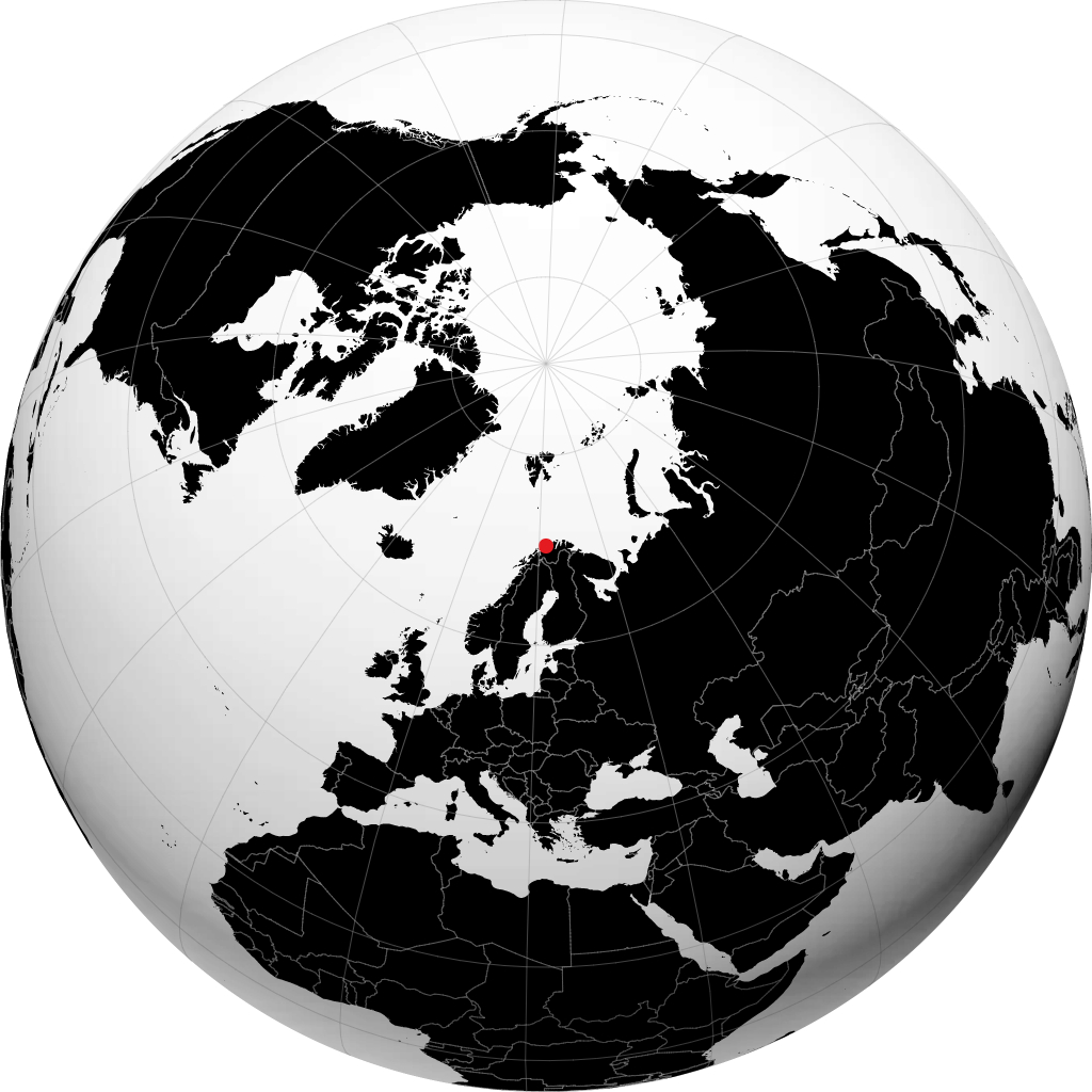 Hasvik sur le globe
