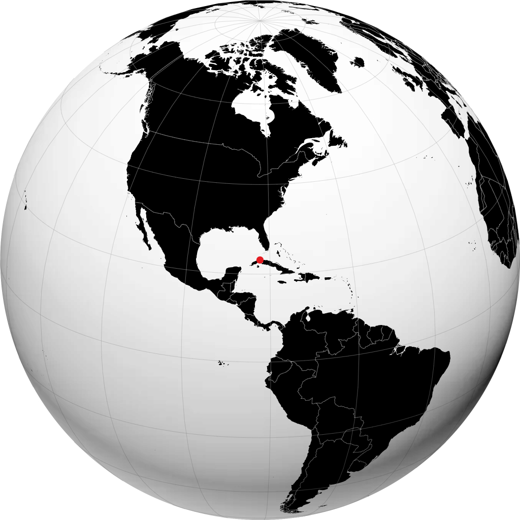 La Havane sur le globe
