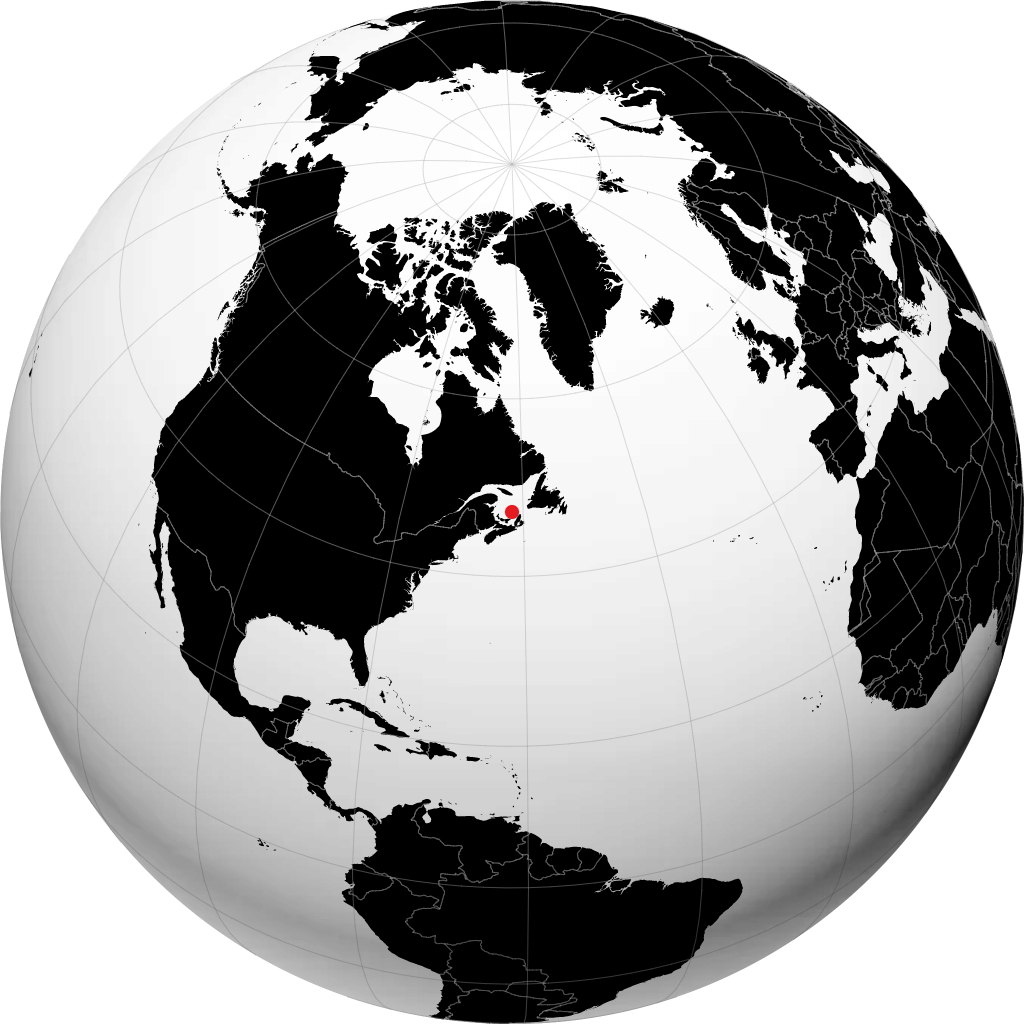 Havre-Aubert sur le globe