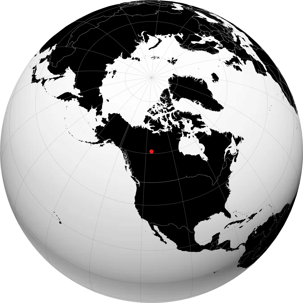 Hay River sur le globe