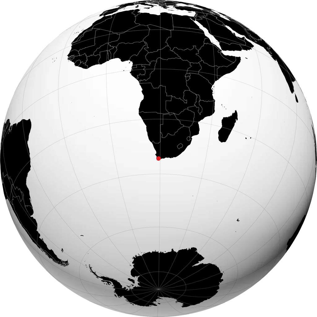 Hermanus sur le globe