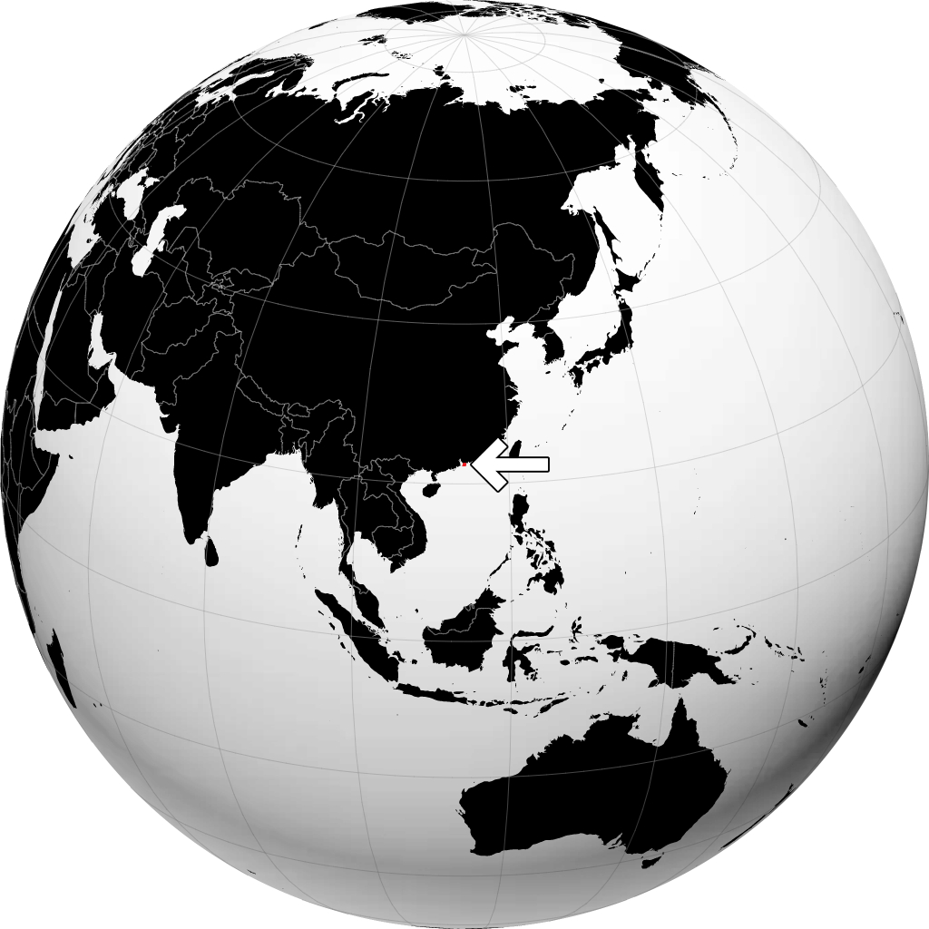 Hong Kong sur le globe