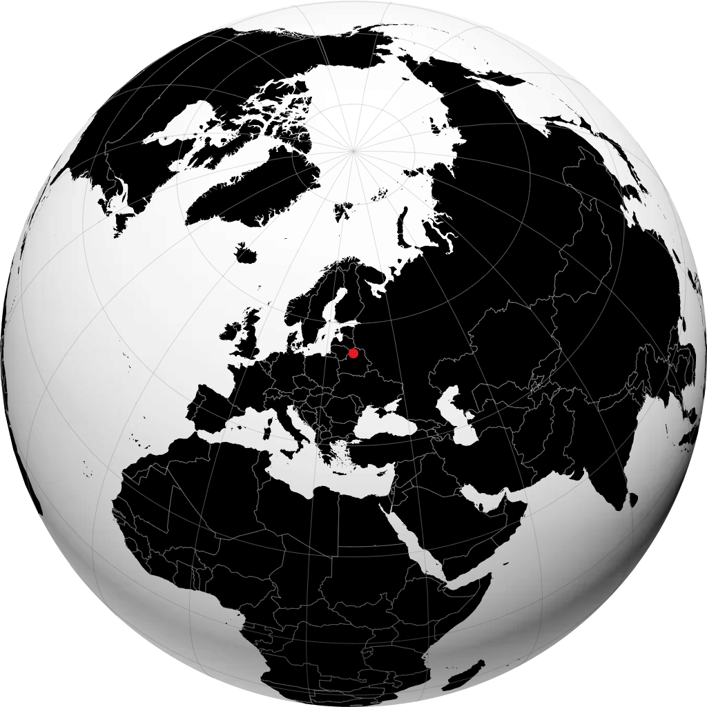 Hlybokaye sur le globe
