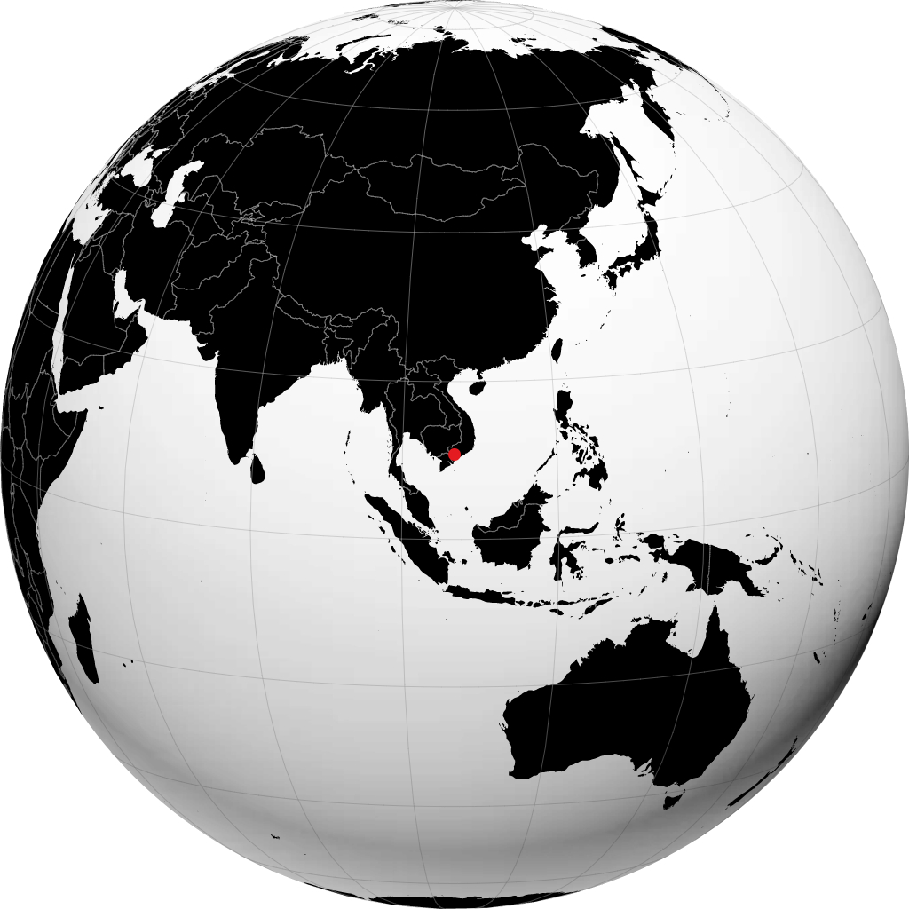 Hô Chi Minh-Ville sur le globe