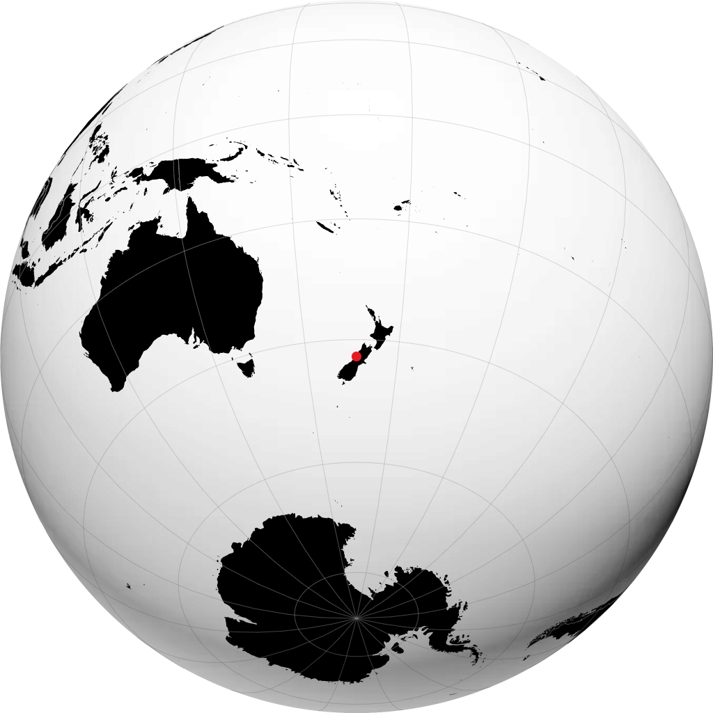Hokitika sur le globe