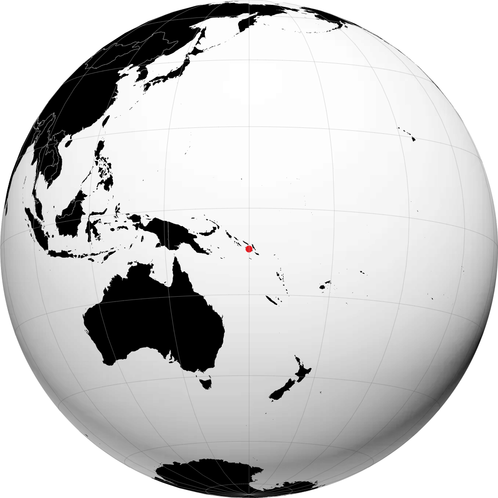 Honiara sur le globe