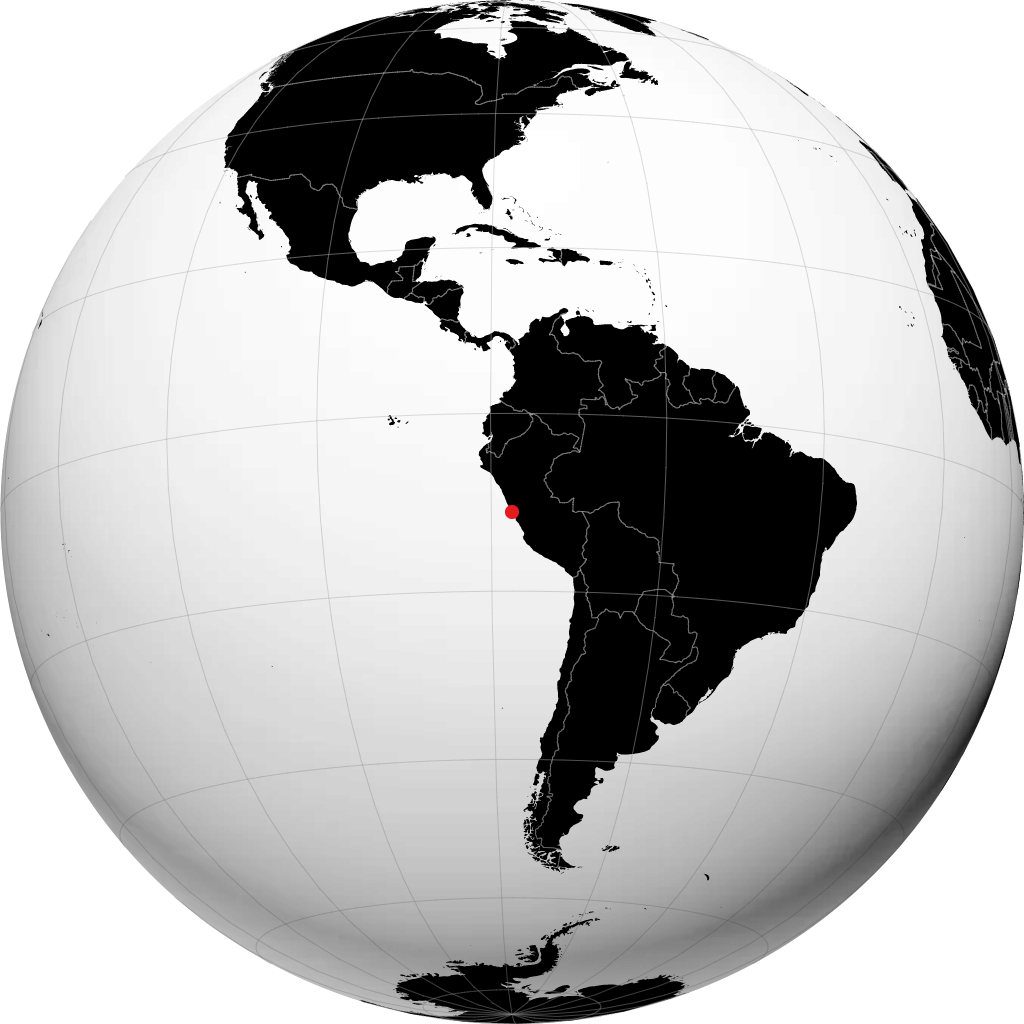 Huacho sur le globe