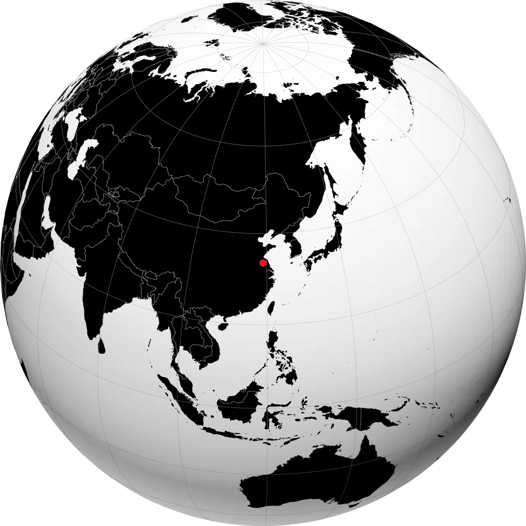 Huai'an sur le globe
