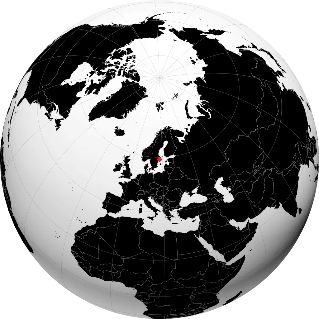 Huddinge sur le globe