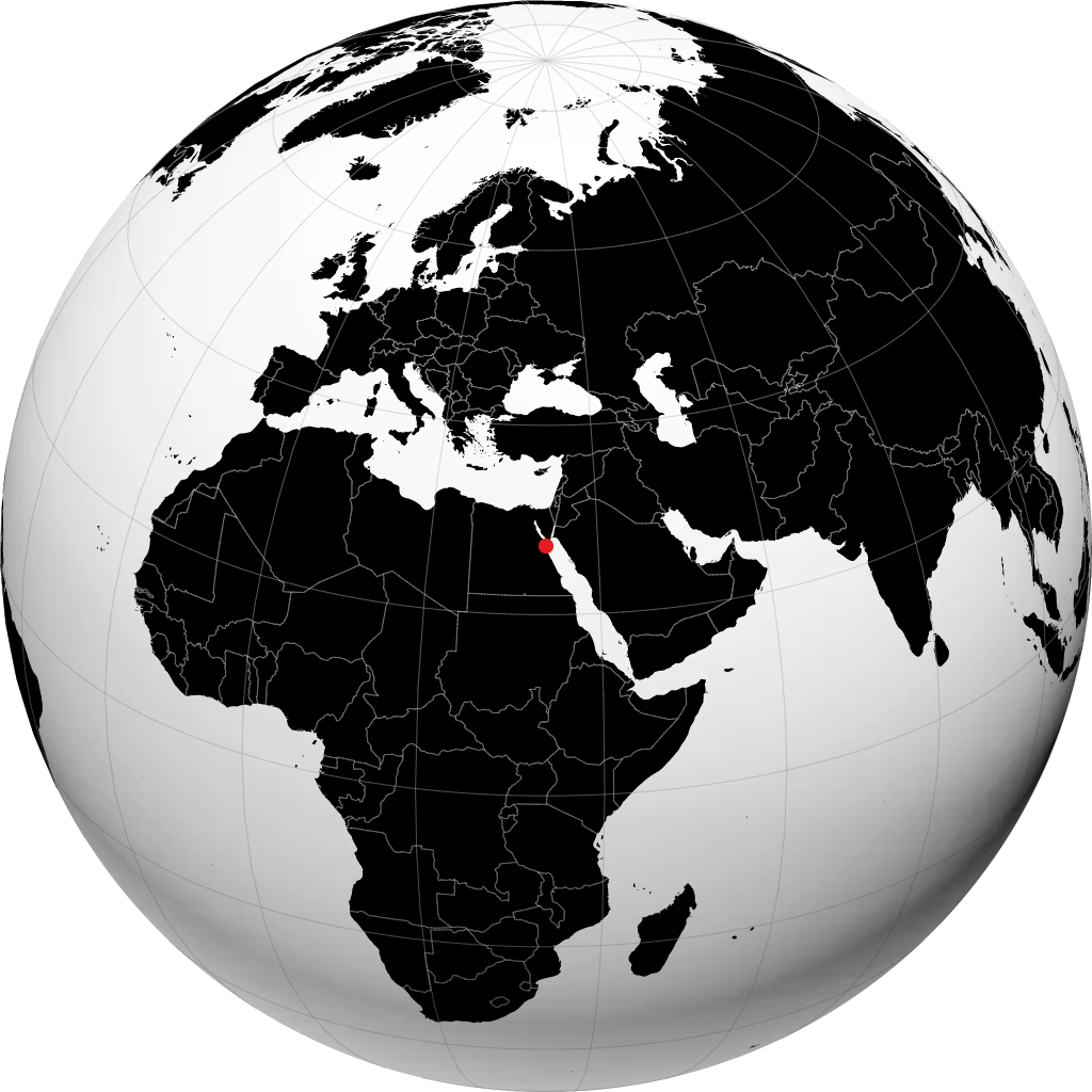 Hourghada sur le globe