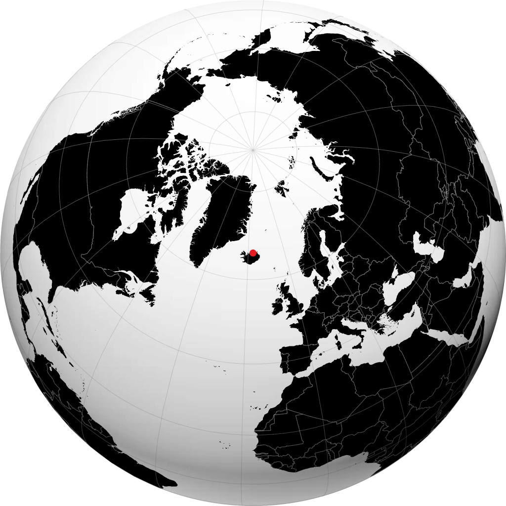 Husavik sur le globe