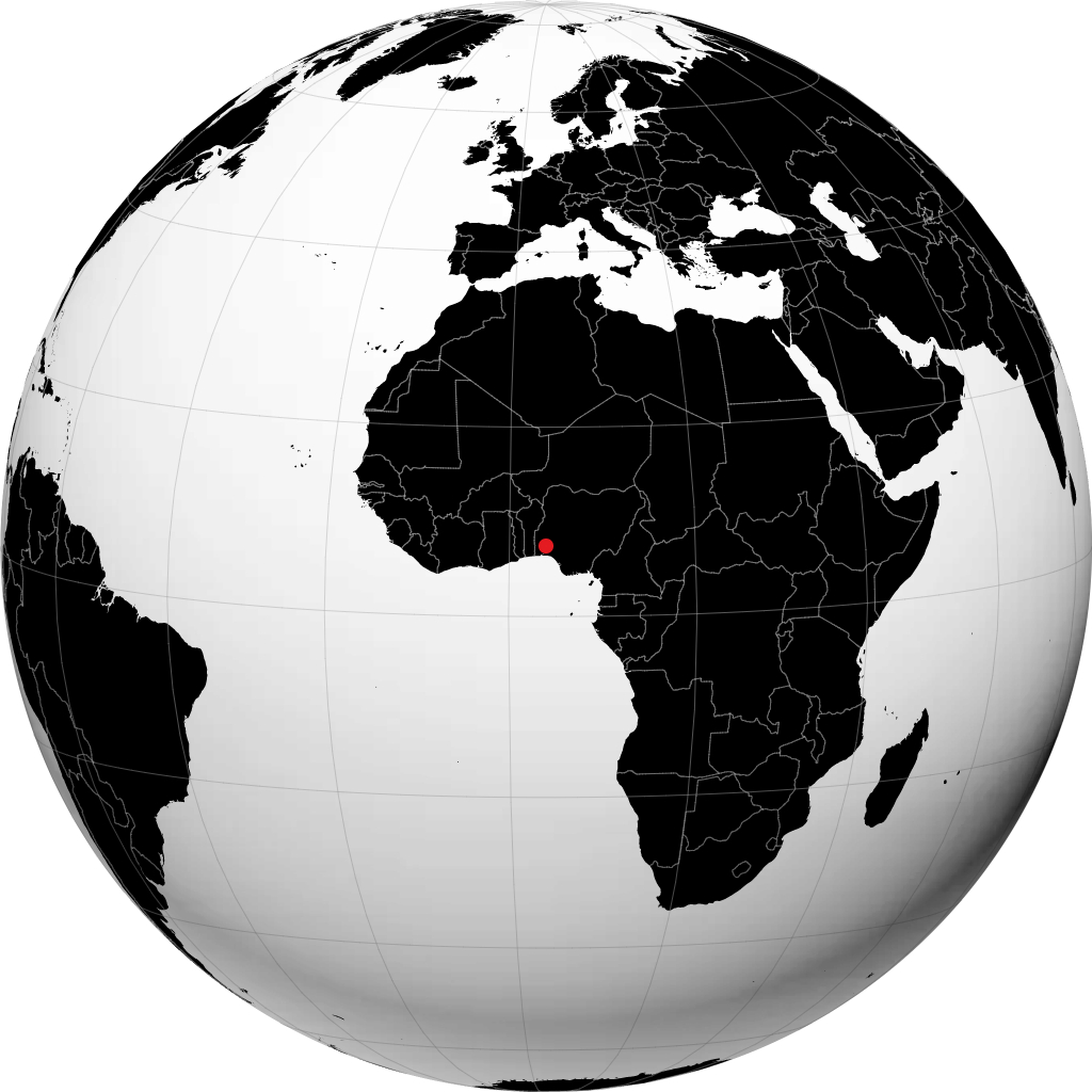 Ibadan sur le globe
