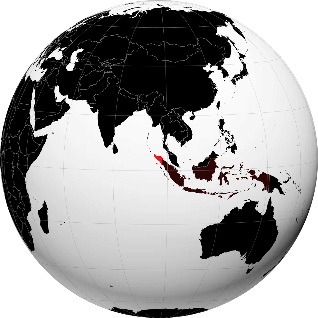 Province de Nanggroe Aceh Darussalam sur le globe